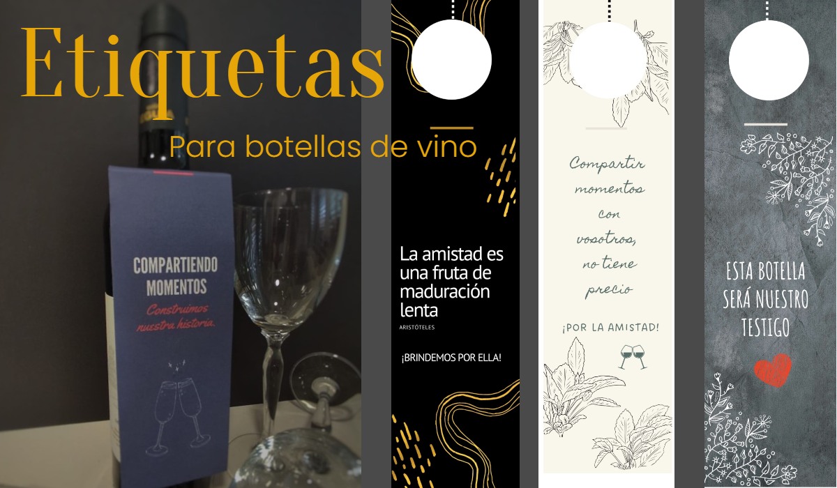 Etiquetas para botellas de vino