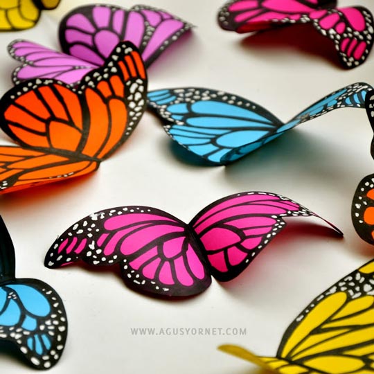 Como hacer mariposas de papel