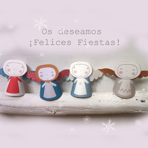 Angelitos de Navidad para imprimir