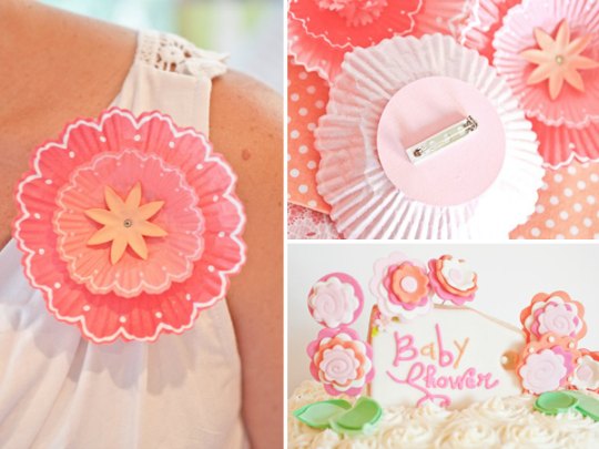 Baby Shower floral en tonos rosas