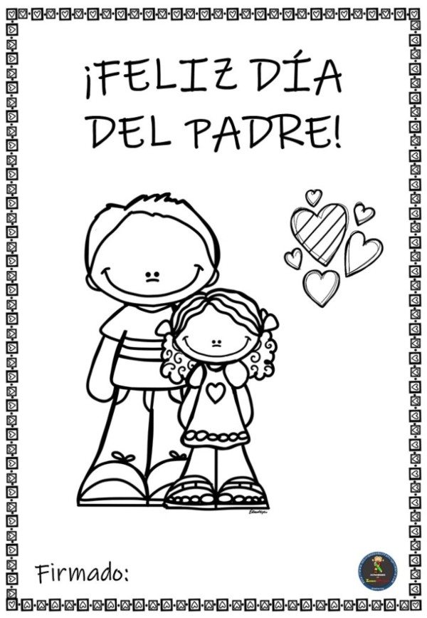 Tarjeta del Padre para colorear