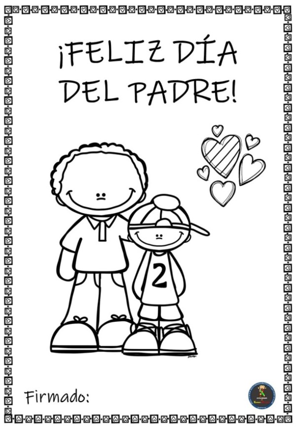 Tarjeta del Padre para colorear