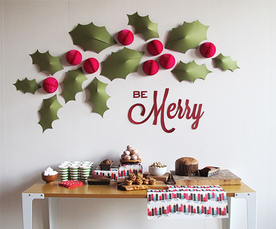 Manualidades para decorar una pared en Navidad