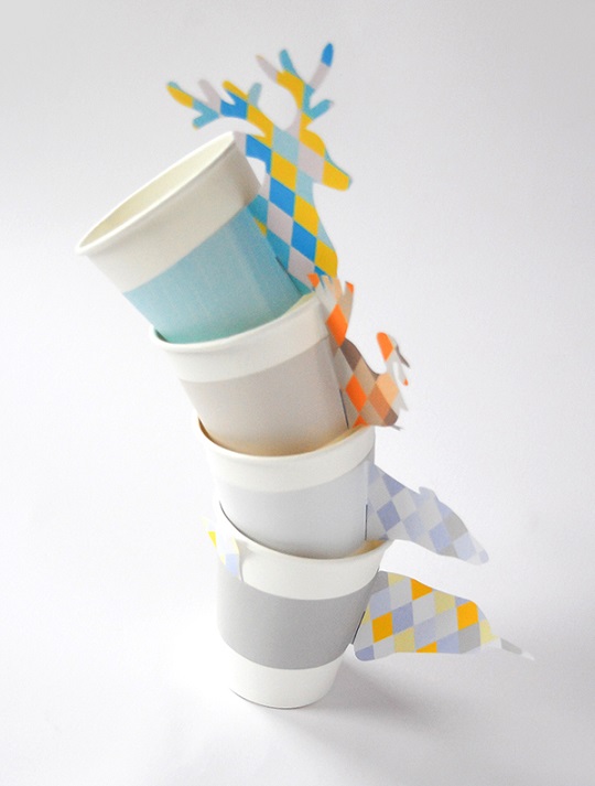 Idea para decorar vasos de papel