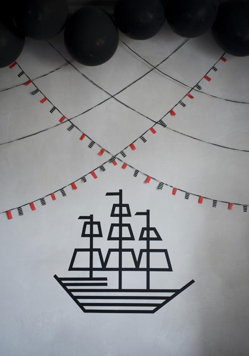 Barco Pirata de washi tape