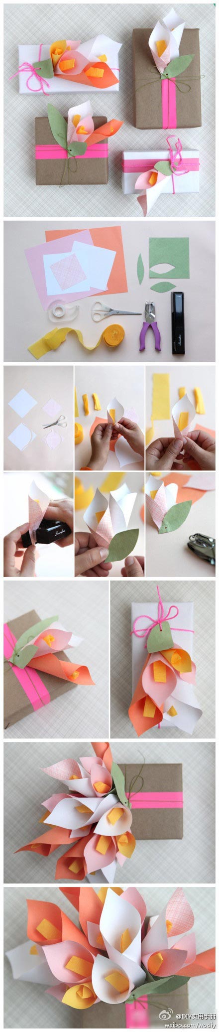 Ideas para decorar regalos con flores