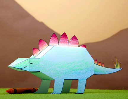 Dinosaurios de papel para imprimir y montar