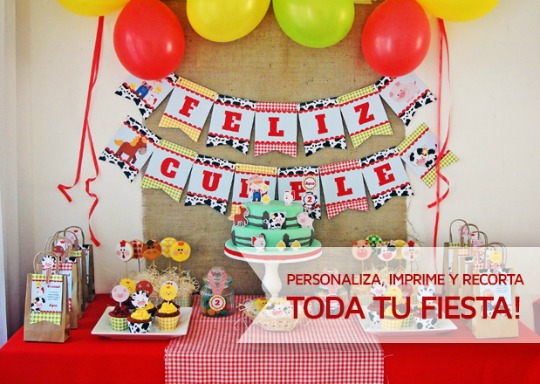 Decoraciones imprimibles para fiestas en Todobonito.com