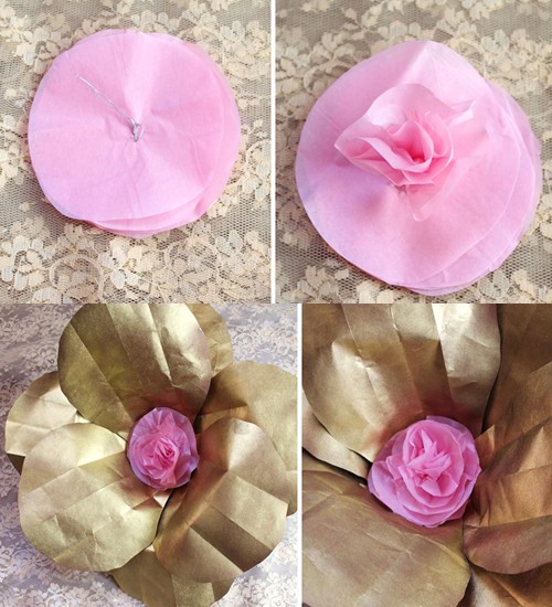 Como hacer flores de papel grandes