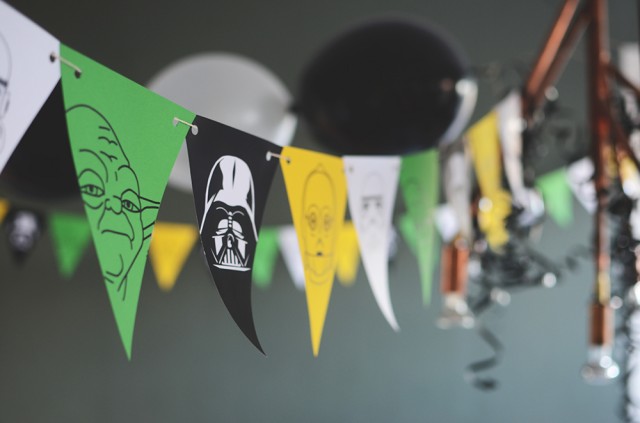 Banderines Star Wars para imprimir