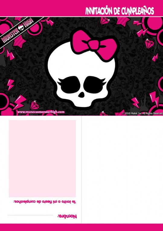 Imprimibles para Fiesta Monster High