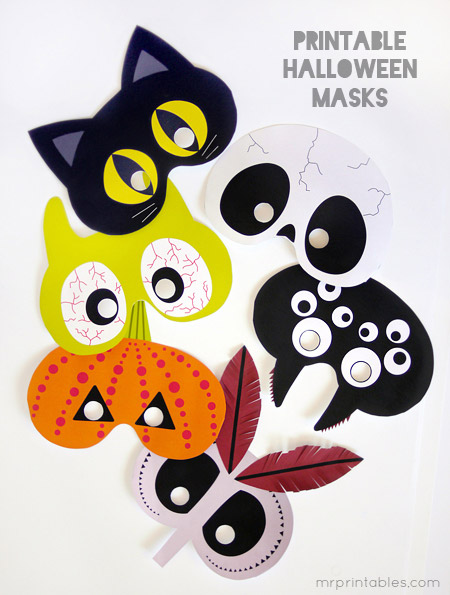 Máscaras de Halloween para imprimir