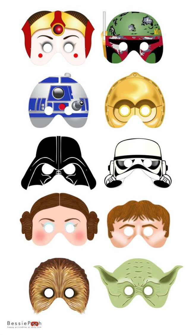 Máscaras de Star Wars para imprimir