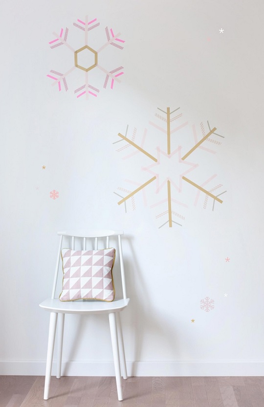 Copos de nieve de washi tape