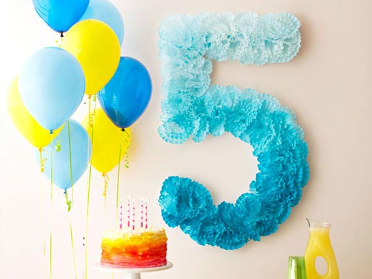 números decorados para cumpleaños