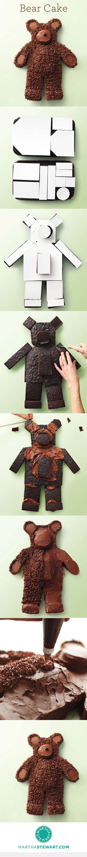 Como hacer un pastel con forma de oso