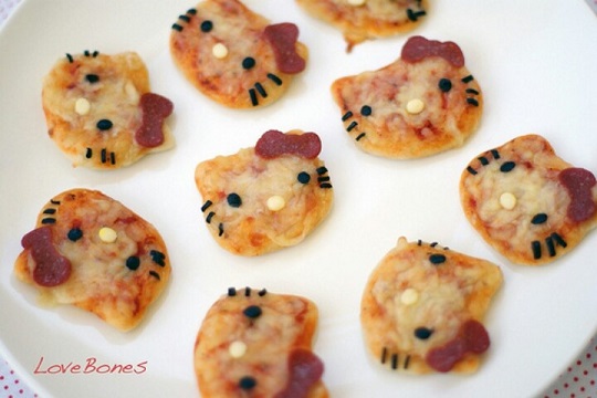 Mini pizzas Hello Kitty