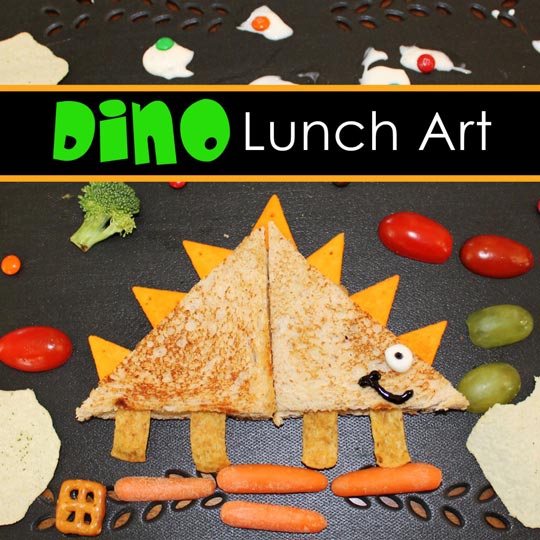 Sandwich con forma de Dinosaurio