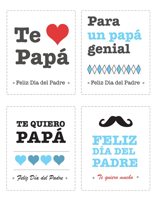 Tarjetas Día del Padre para imprimir