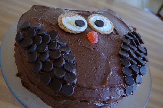 Cómo hacer una tarta sencilla con forma de Búho