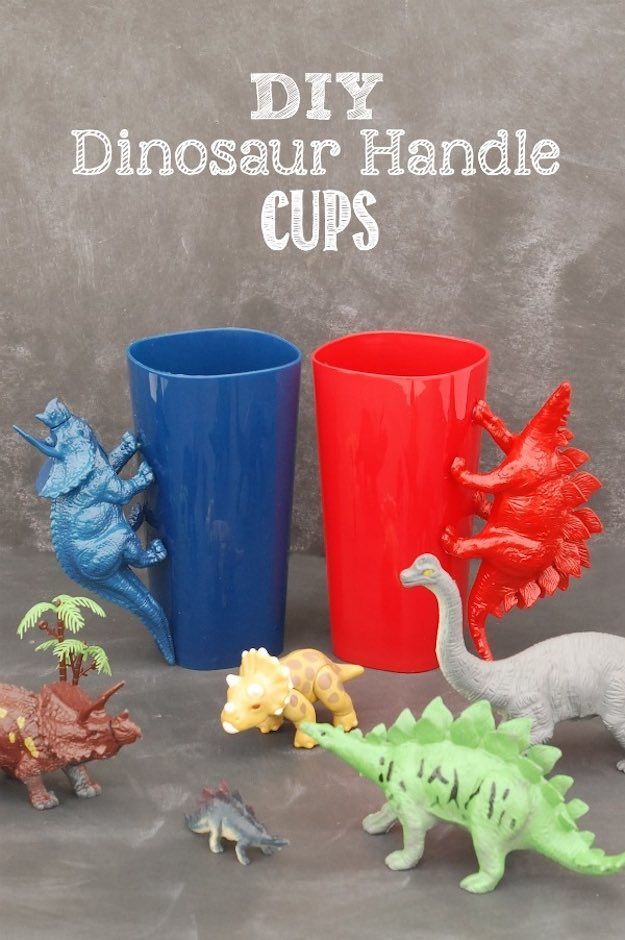 DIY Vasos de Dinosaurios